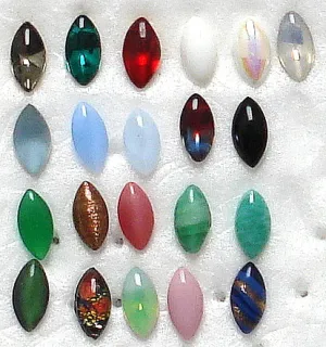 10x5mm (3146) Glass Buff Top Doublet Marquise Navette