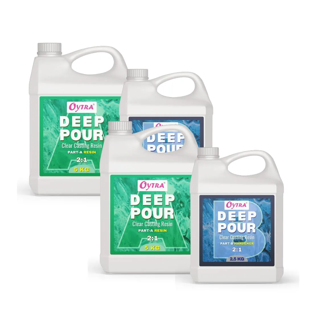 15 Kgs Resin Deep Pour Liquid Hardener Tabletop 2:1