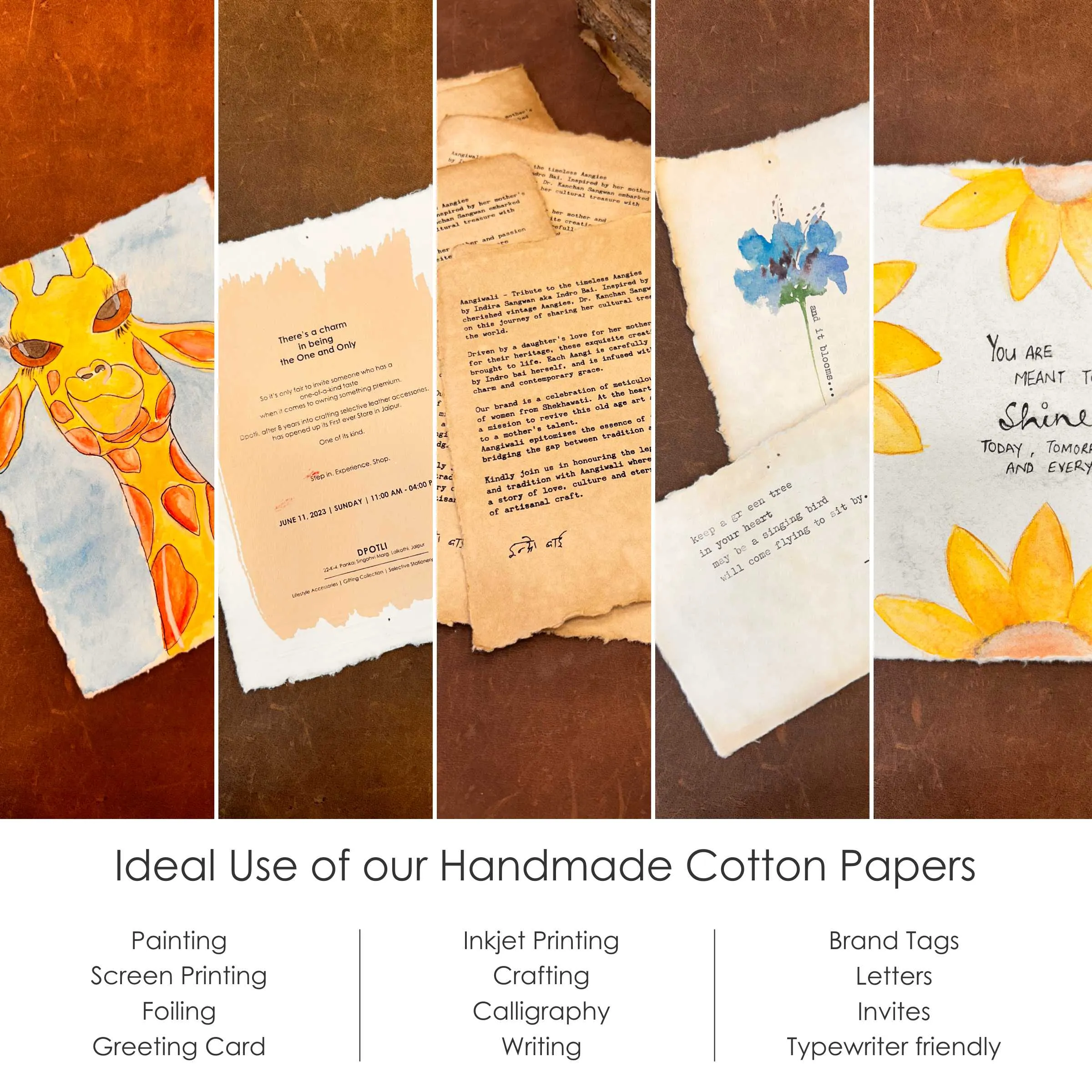 50 Sheets Handmade Paper (Off White Tone)