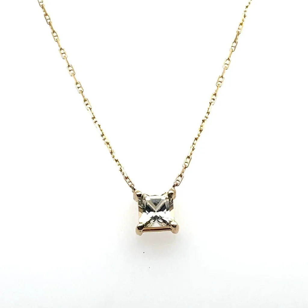 .60 ct Yellow Sapphire Set 14k Yellow Gold necklace Regard Jewelry Austin, Texas