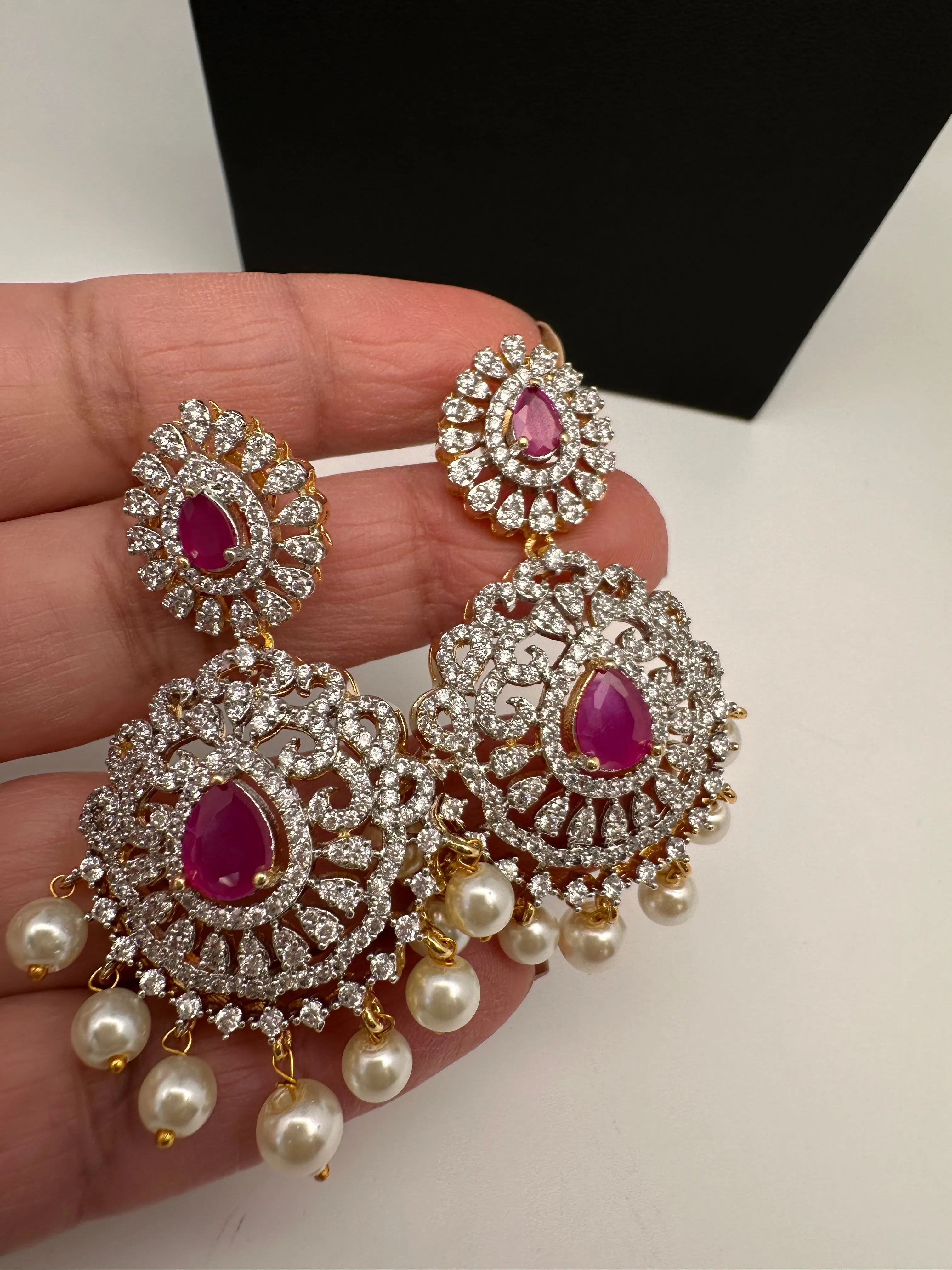 AD Ruby Neckline Short Necklace