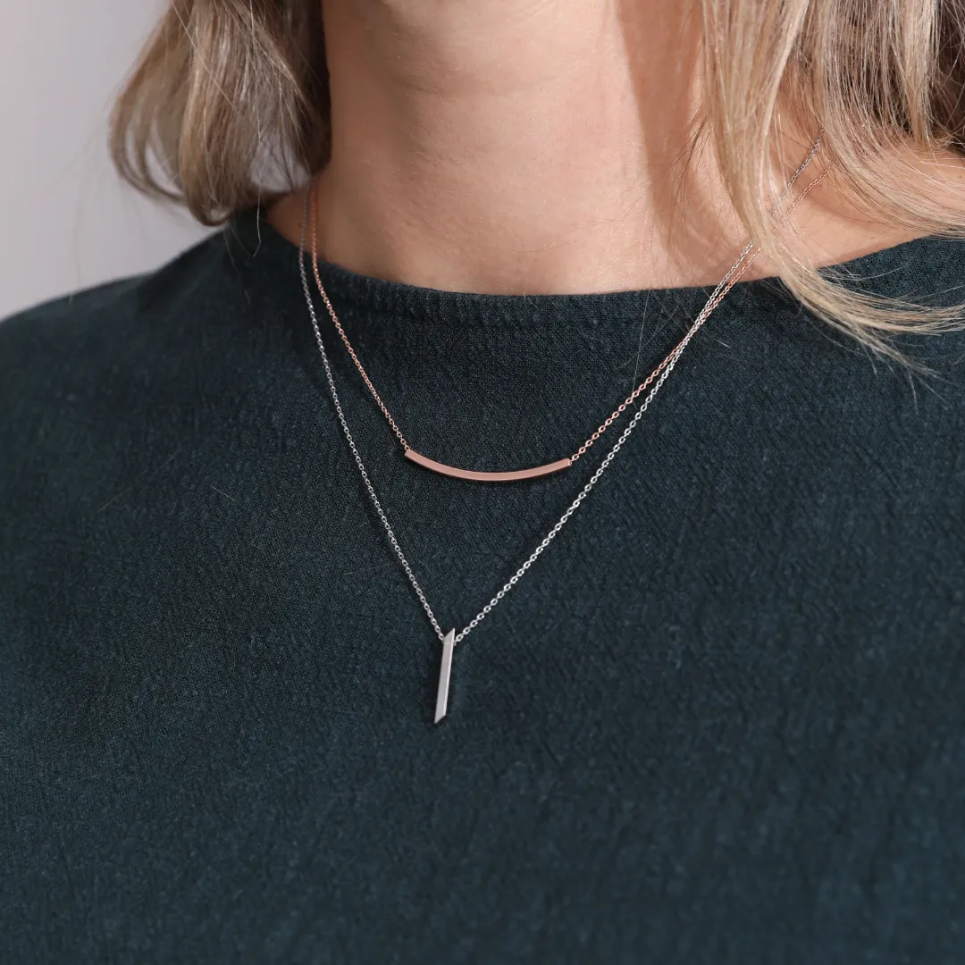 Amber Necklace Rose Gold
