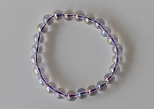 Aura Quartz Rainbow Moonstone Bracelet (Compassion and Patience)