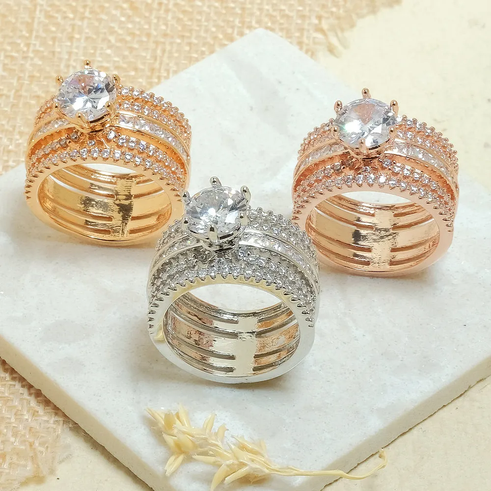 Broad Diamond Ring