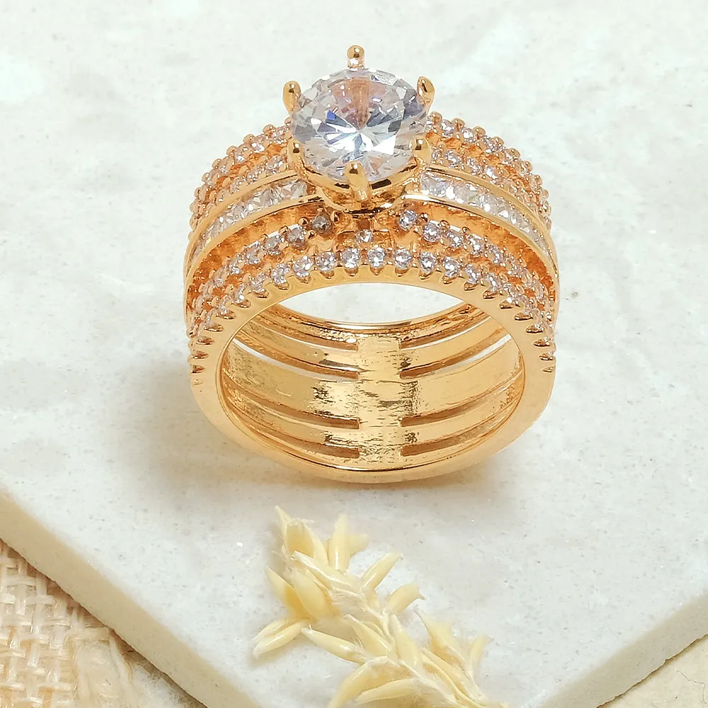 Broad Diamond Ring