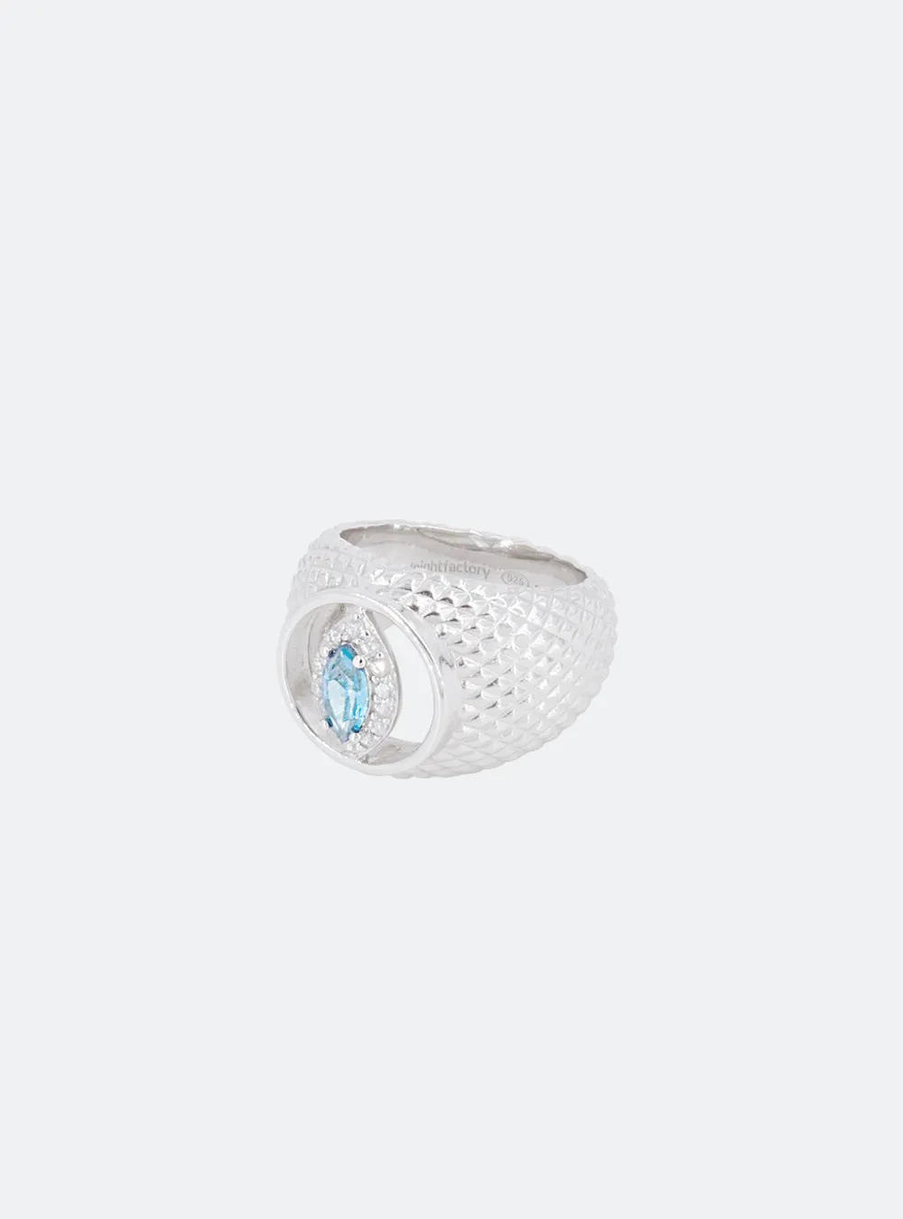 Cat-eye cutout cocktail signet ring