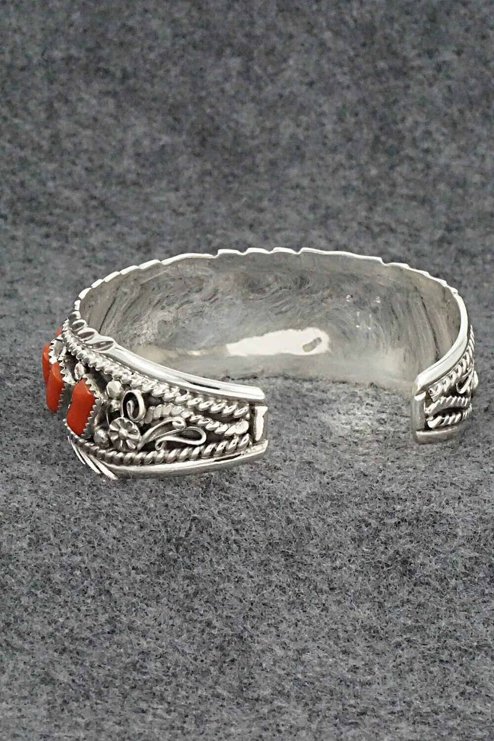 Coral & Sterling Silver Bracelet - Martin Muskett
