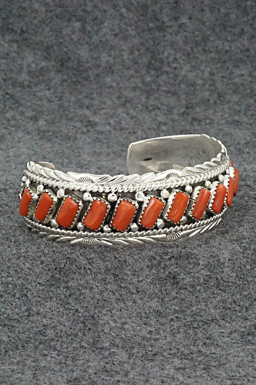 Coral & Sterling Silver Bracelet - Martin Muskett