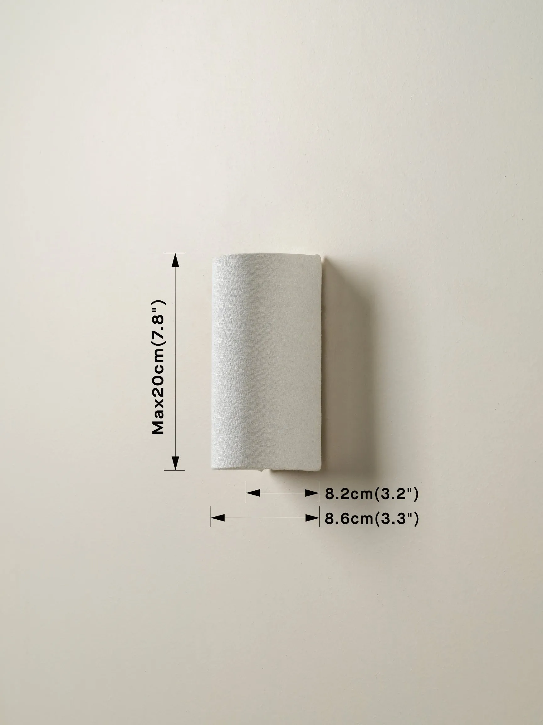 Folia - natural linen single wall light