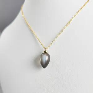 Gray Moonstone Pendant Necklace