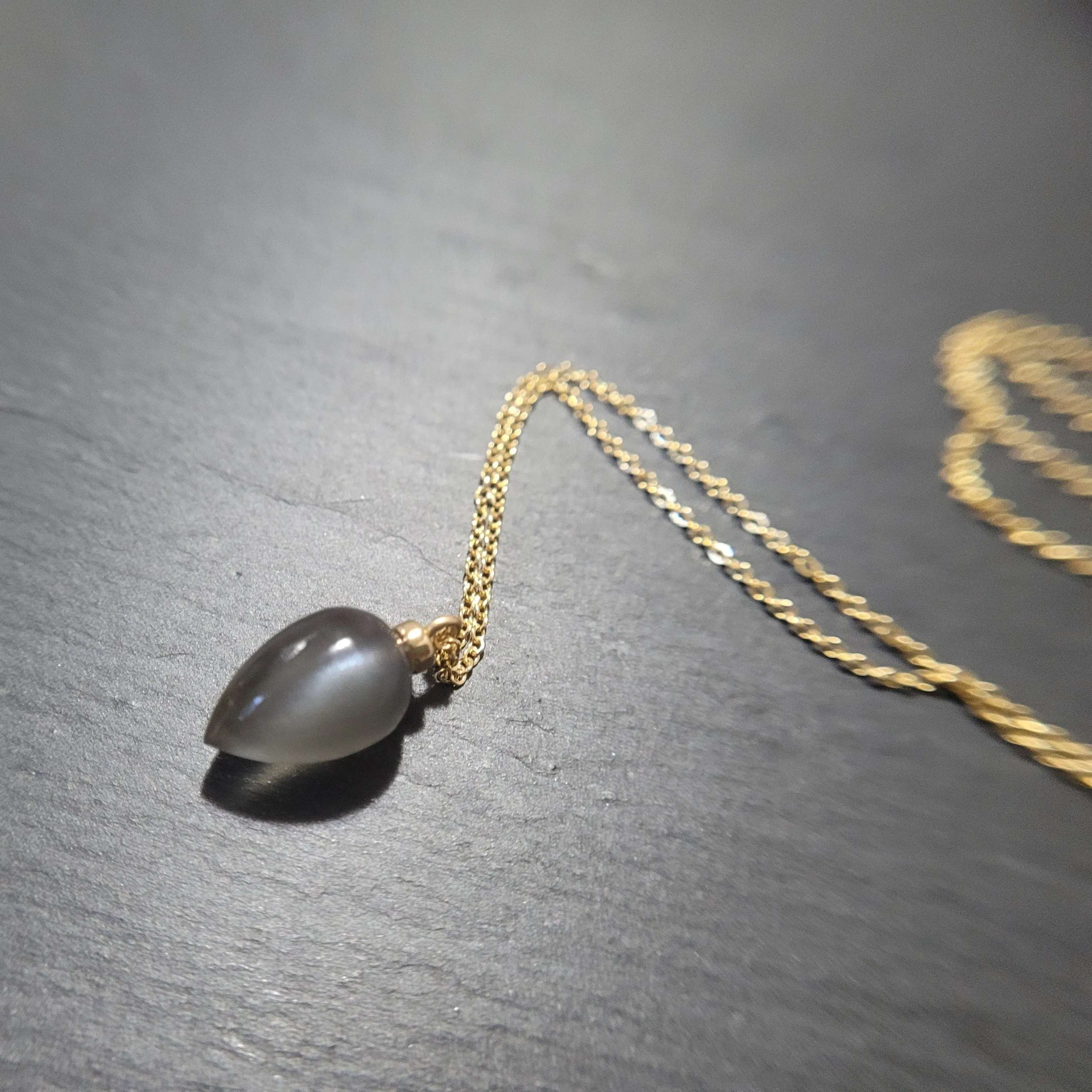 Gray Moonstone Pendant Necklace