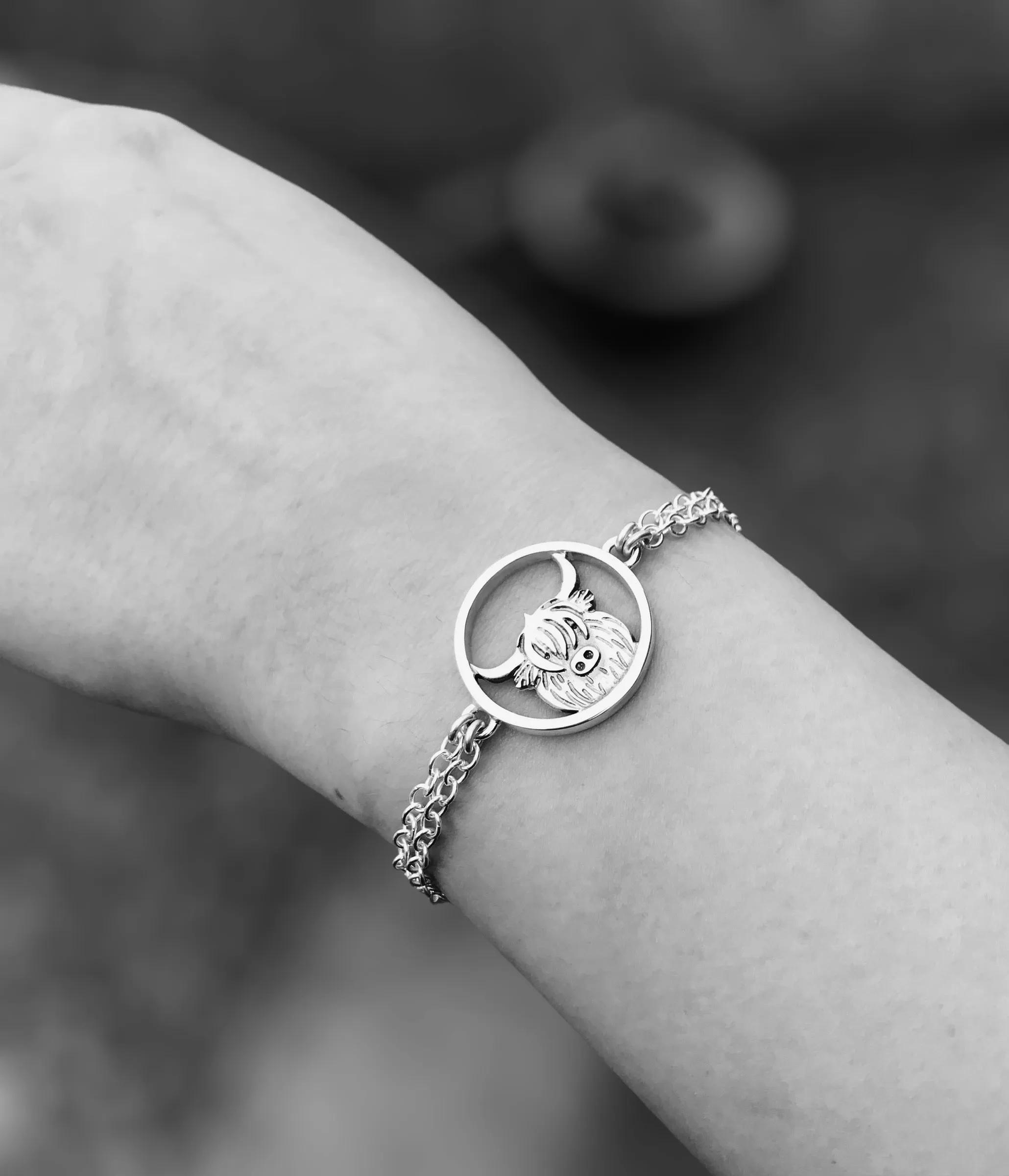 Highland Cow Double Chain Bracelet