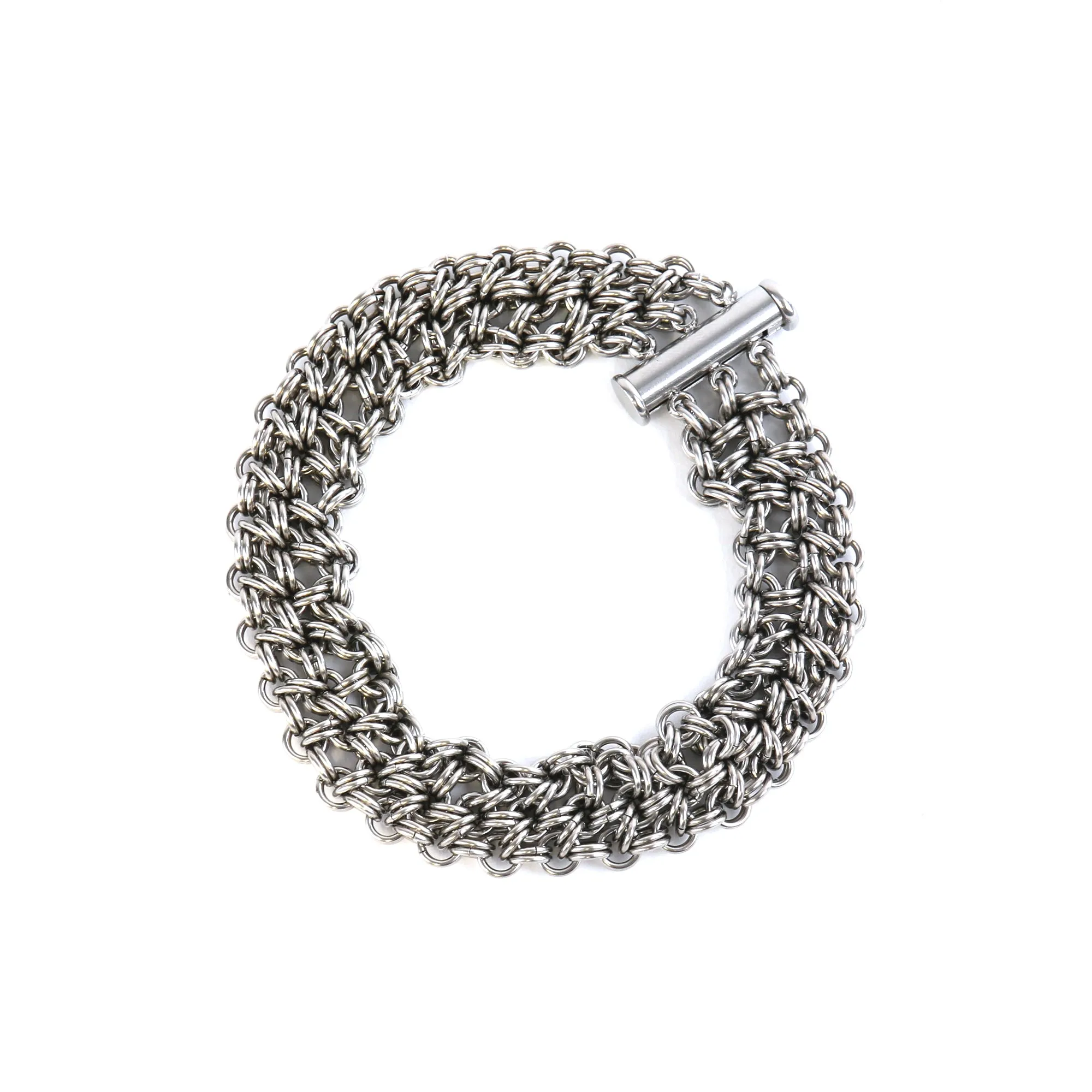 Japanese Chain Mail Weave Bracelet - Anjo Designs