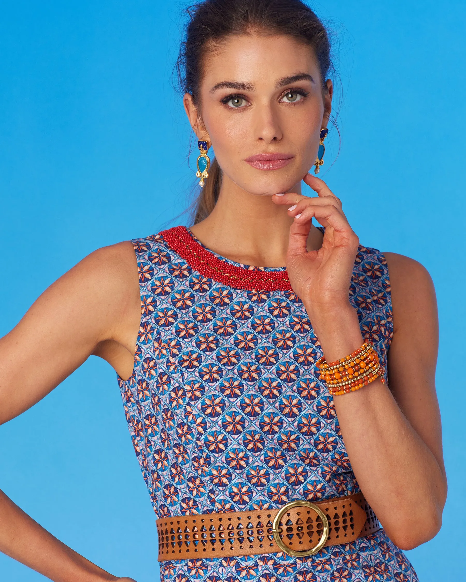Kelsey Cuff Bracelet in Corals