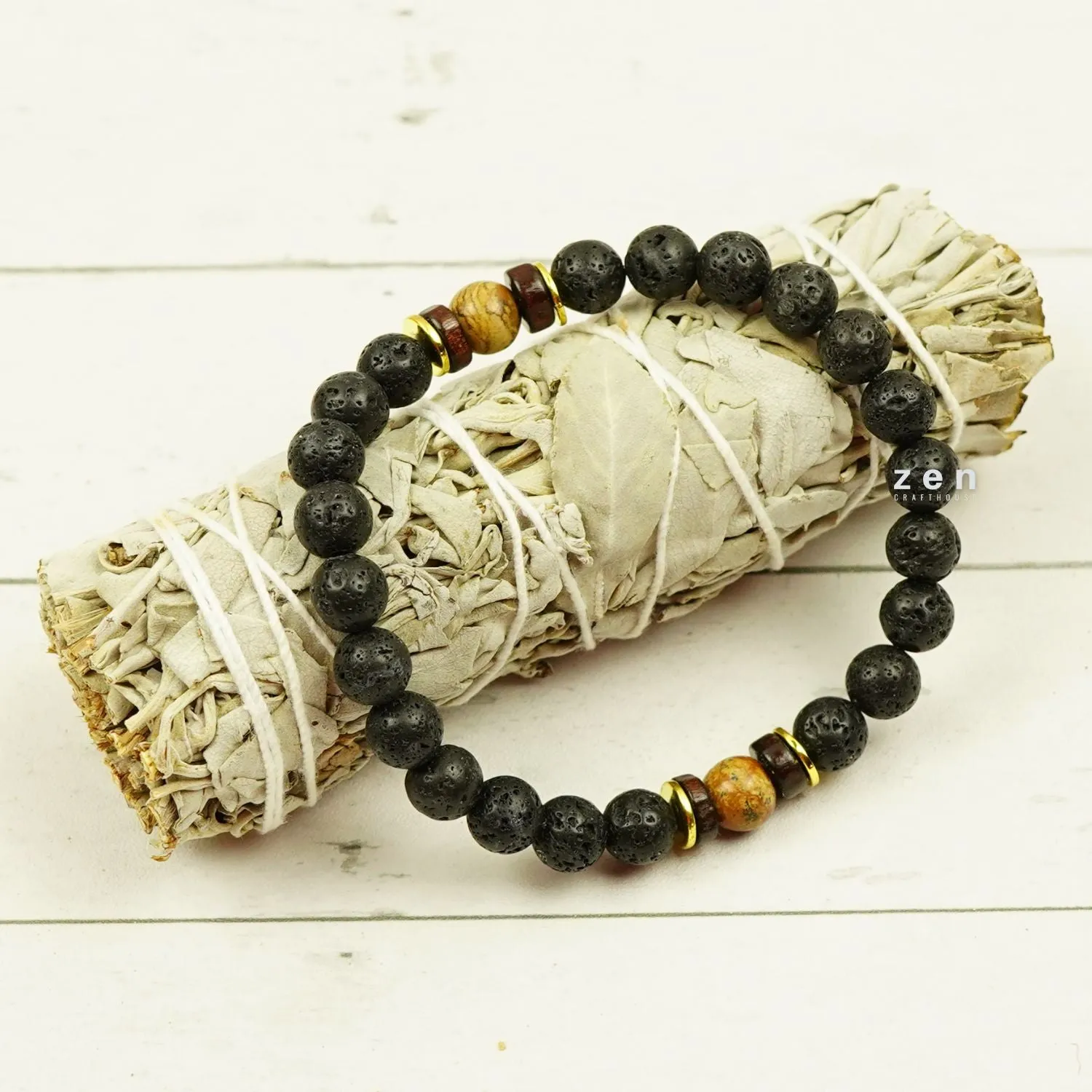 Lava Earth Magic Stone Calming & Grounding Bracelet