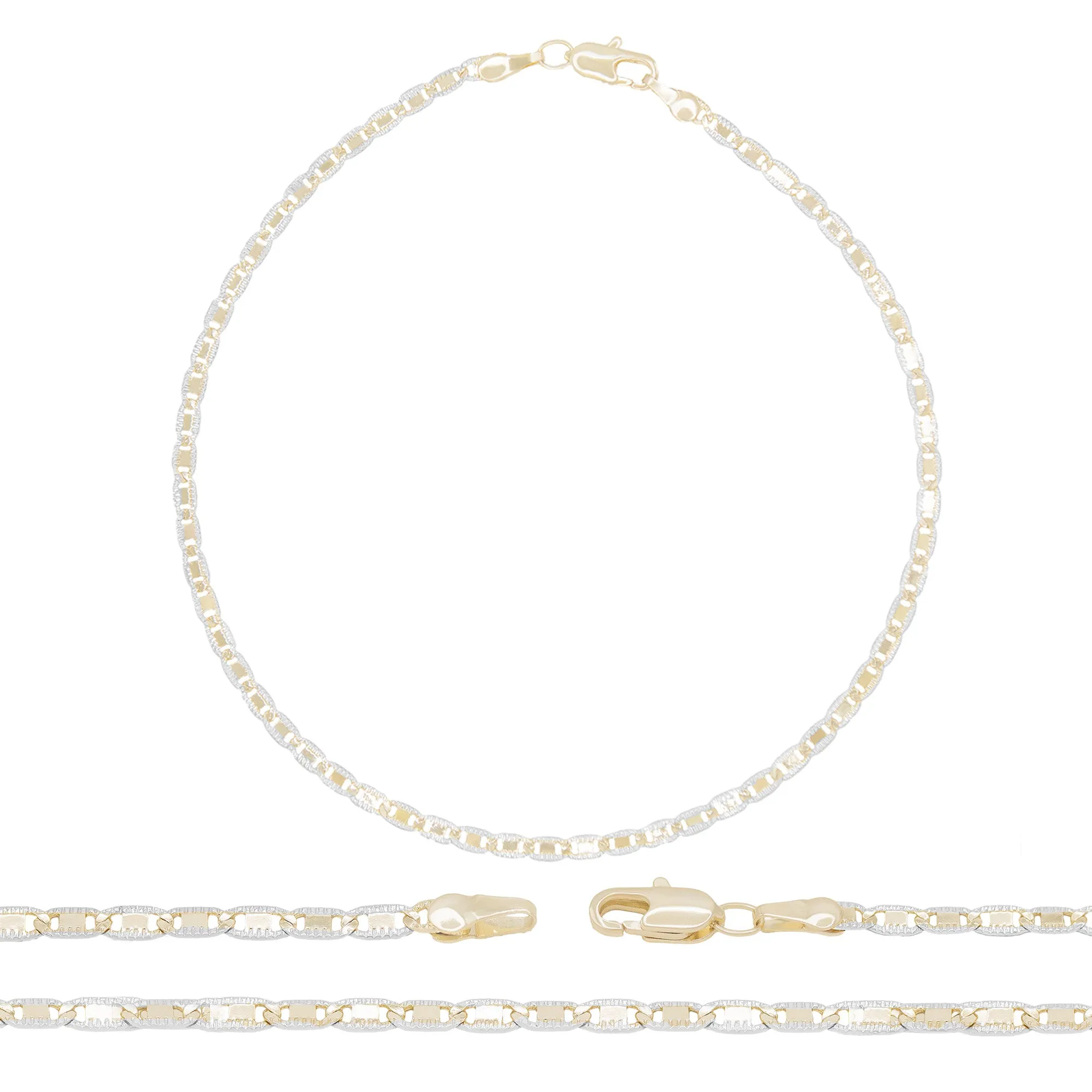 Mariner Chain Anklet 14K Gold Filled 4 mm Jewelry Women 9.5"