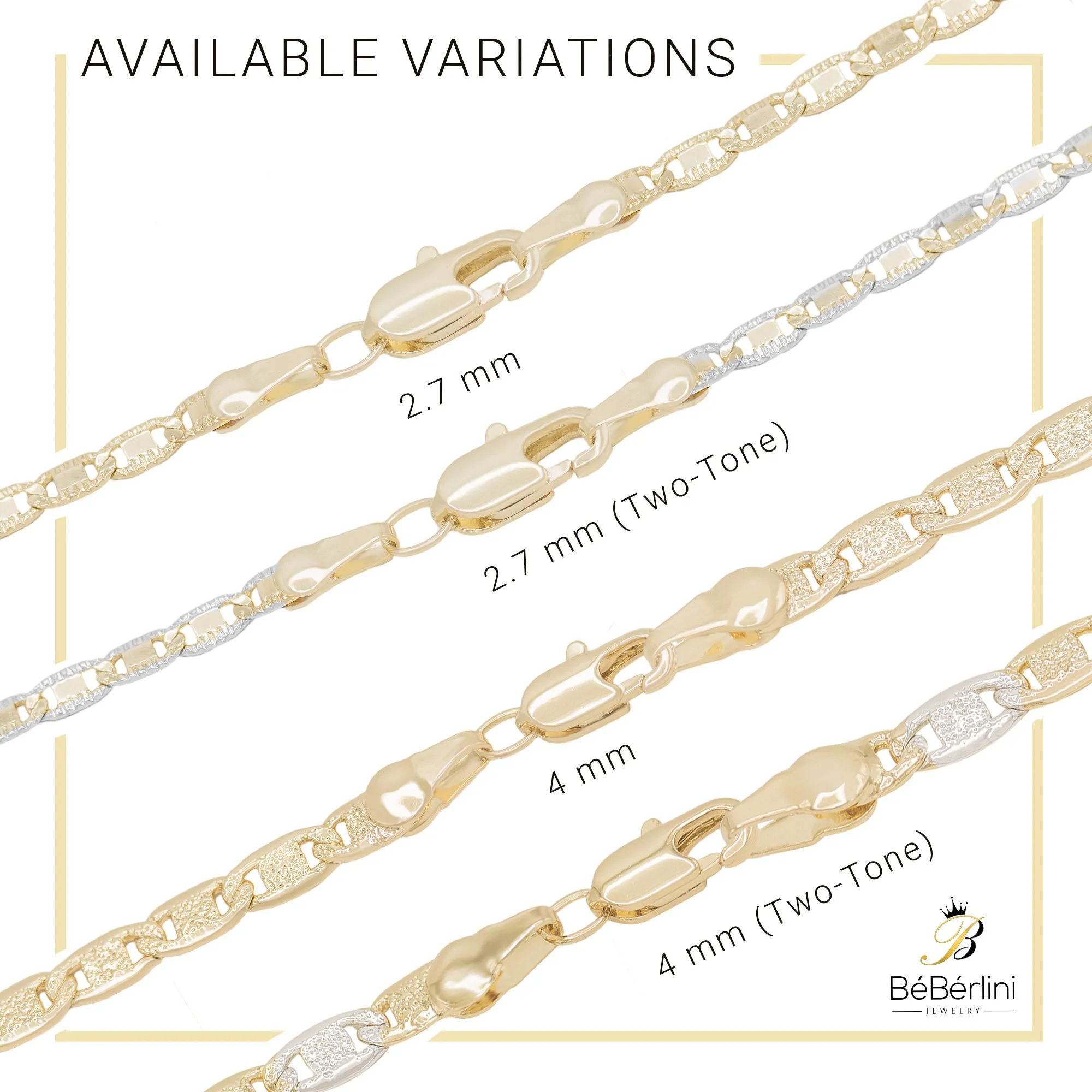 Mariner Chain Anklet 14K Gold Filled 4 mm Jewelry Women 9.5"
