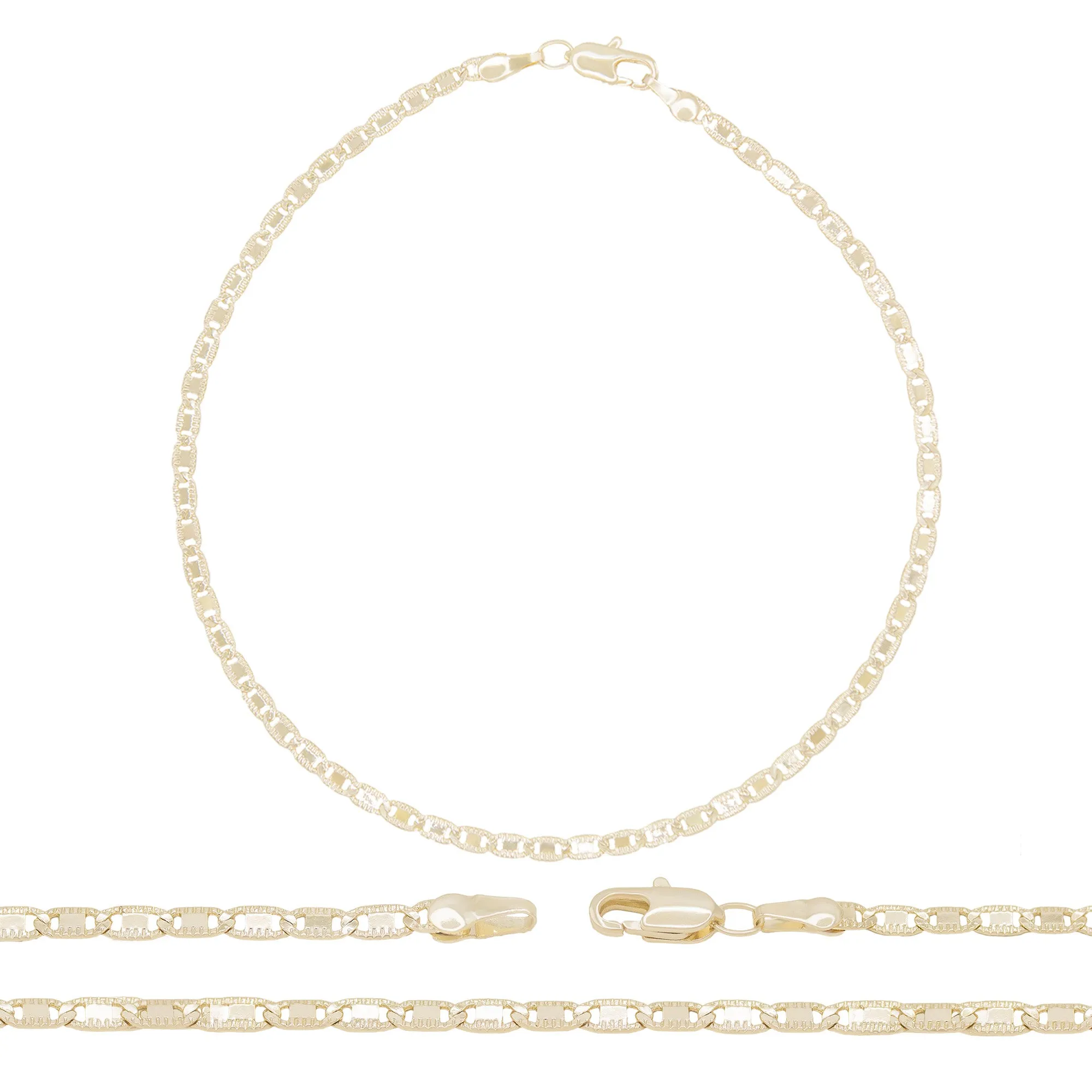 Mariner Chain Anklet 14K Gold Filled 4 mm Jewelry Women 9.5"