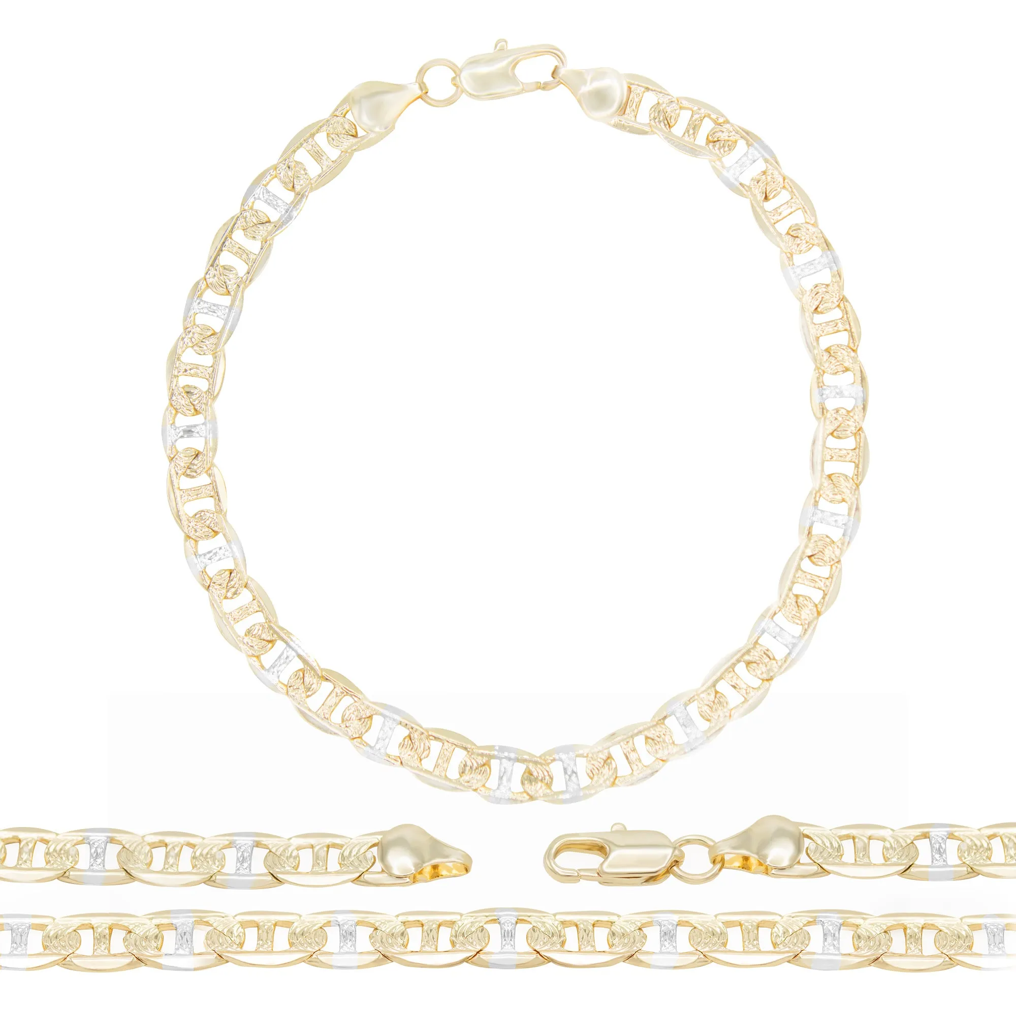 Mariner Chain Anklet 14K Gold Filled 6 mm Jewelry Women 9.5"