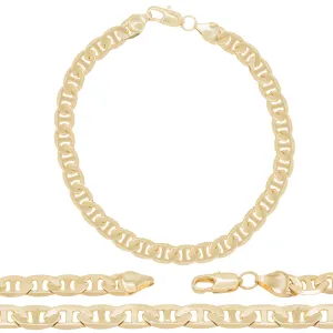 Mariner Chain Anklet 14K Gold Filled 6.8 mm Jewelry Women 9.5"