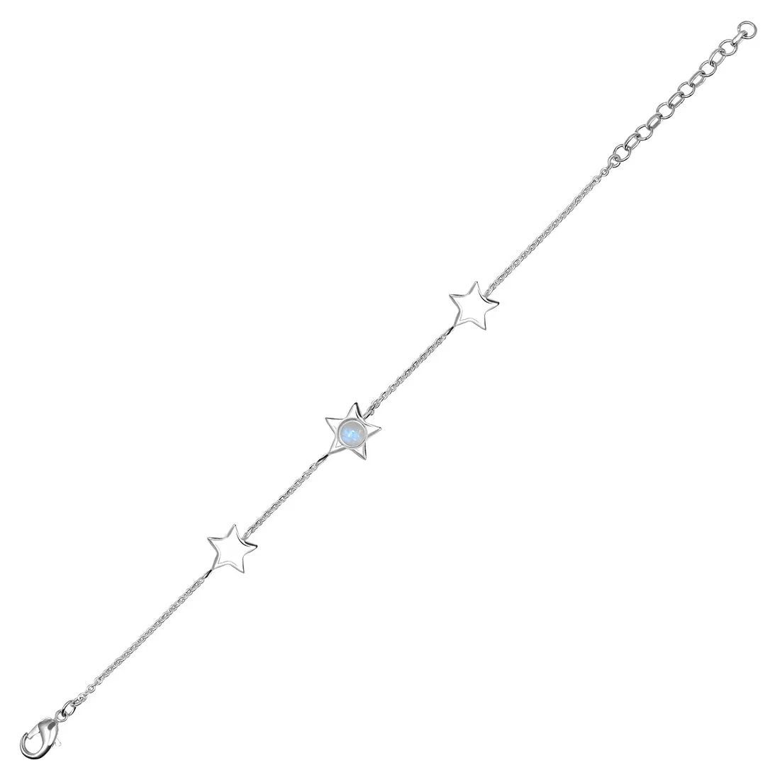 Moonstone Silver Lyra Bracelet