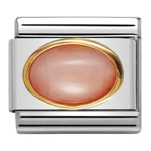 NOMINATION Link Pink Coral Stone Gold