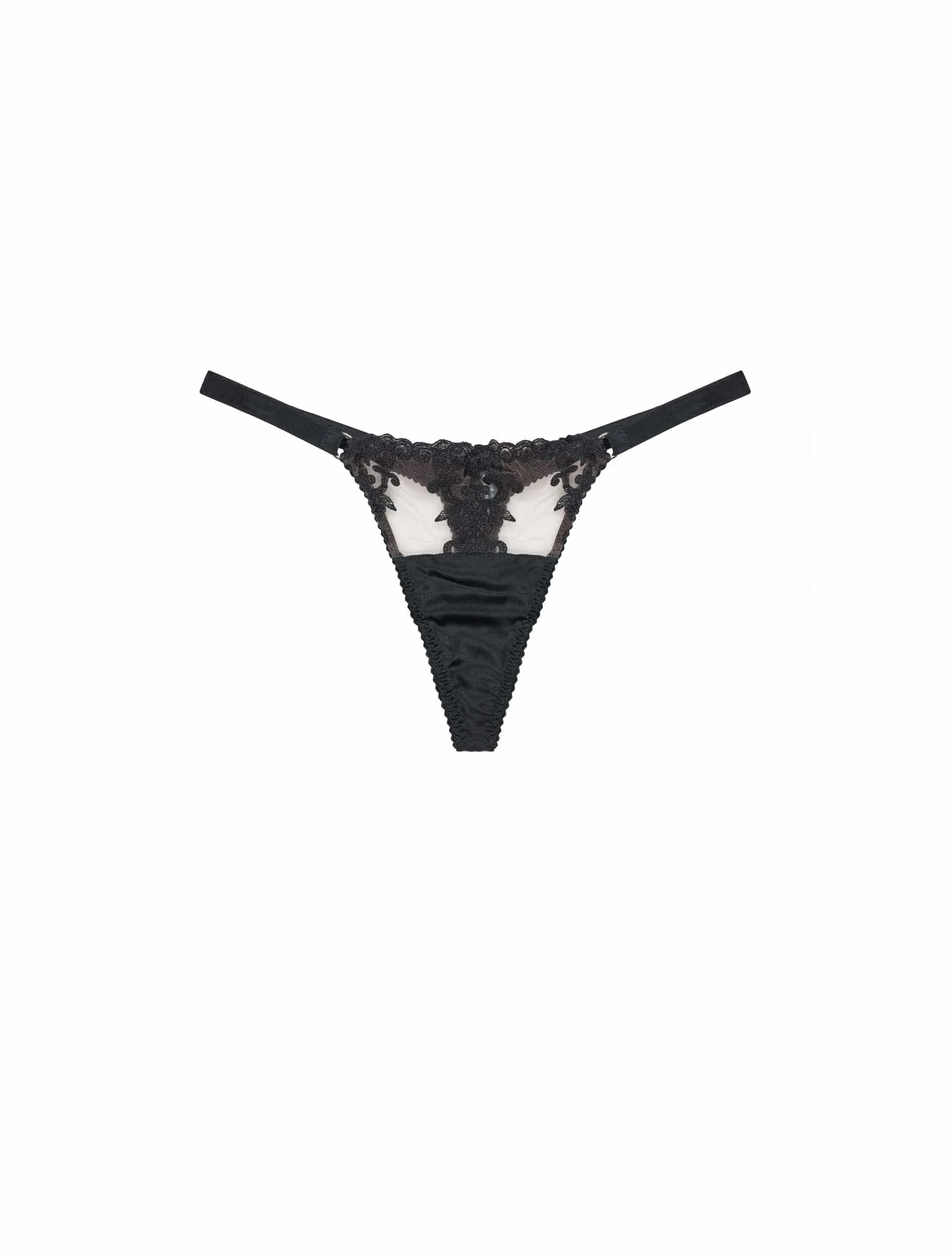 Onyx Strap Thong