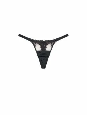 Onyx Strap Thong