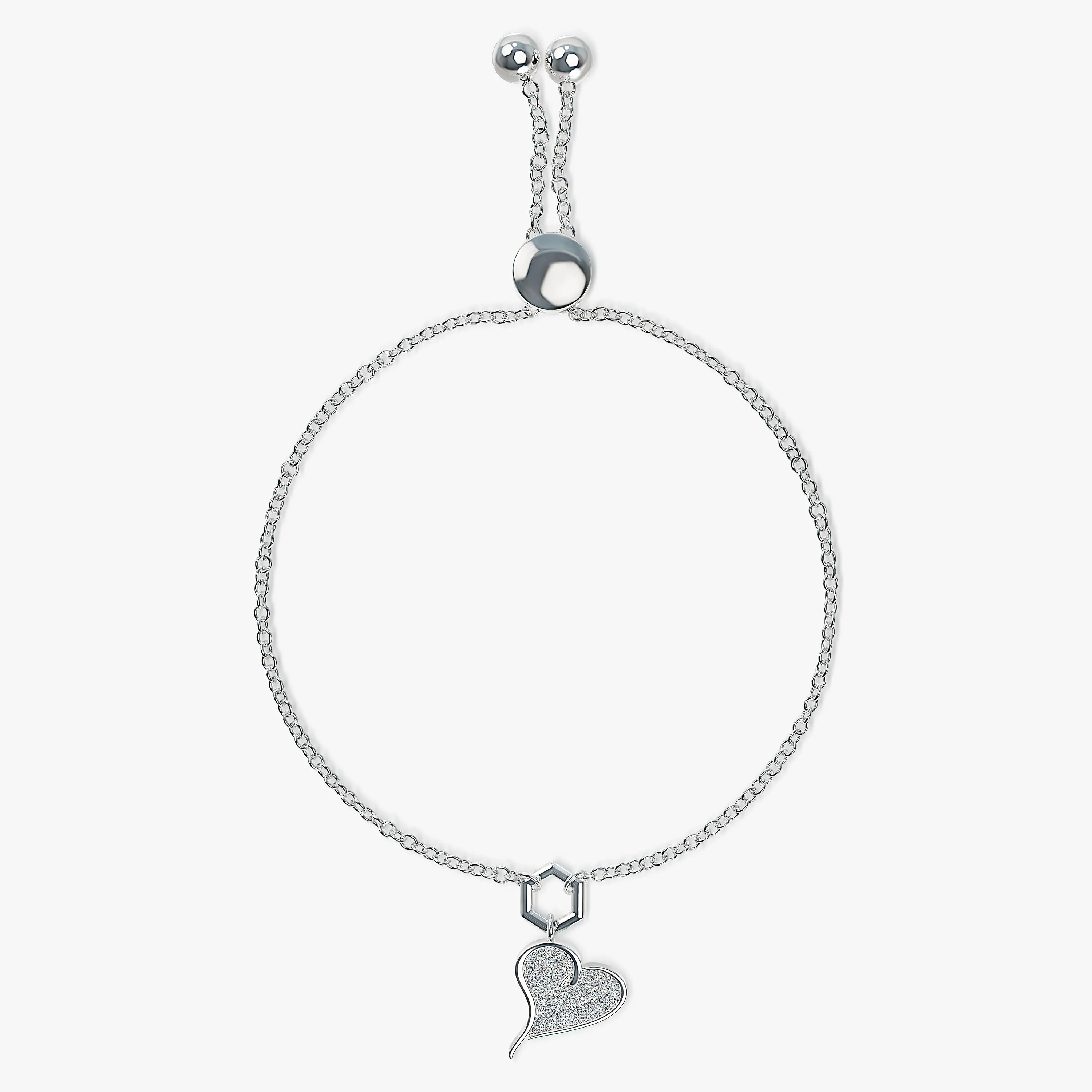 Paperclip Charm Bolo Bracelet