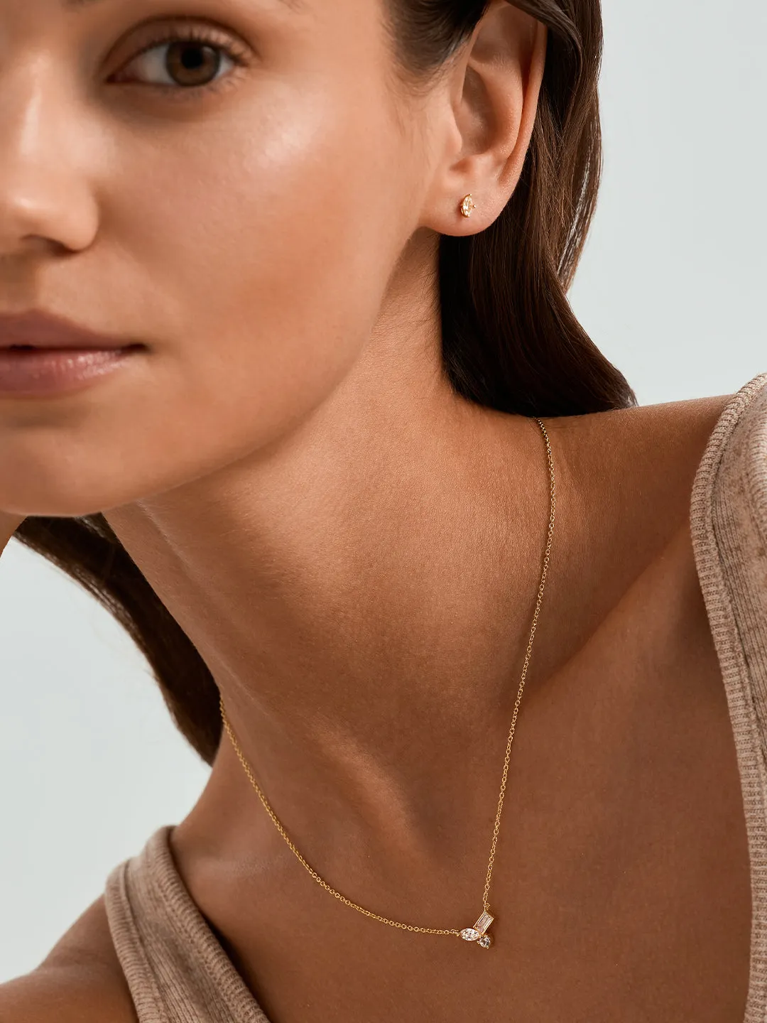 Sapphire Cluster Necklace