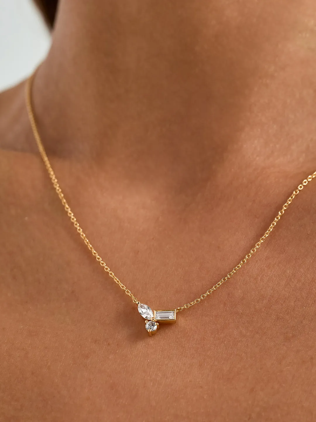 Sapphire Cluster Necklace
