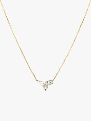 Sapphire Cluster Necklace