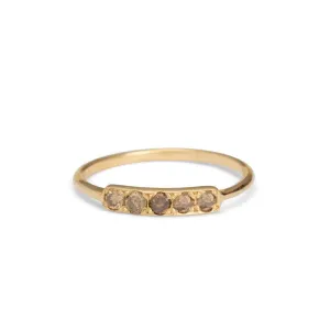 Skinny Band, Brandy Diamonds, 9kt Yellow Gold