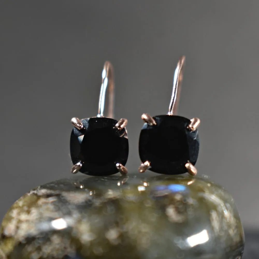 The Ashera - Natural Onyx Dangle Earrings
