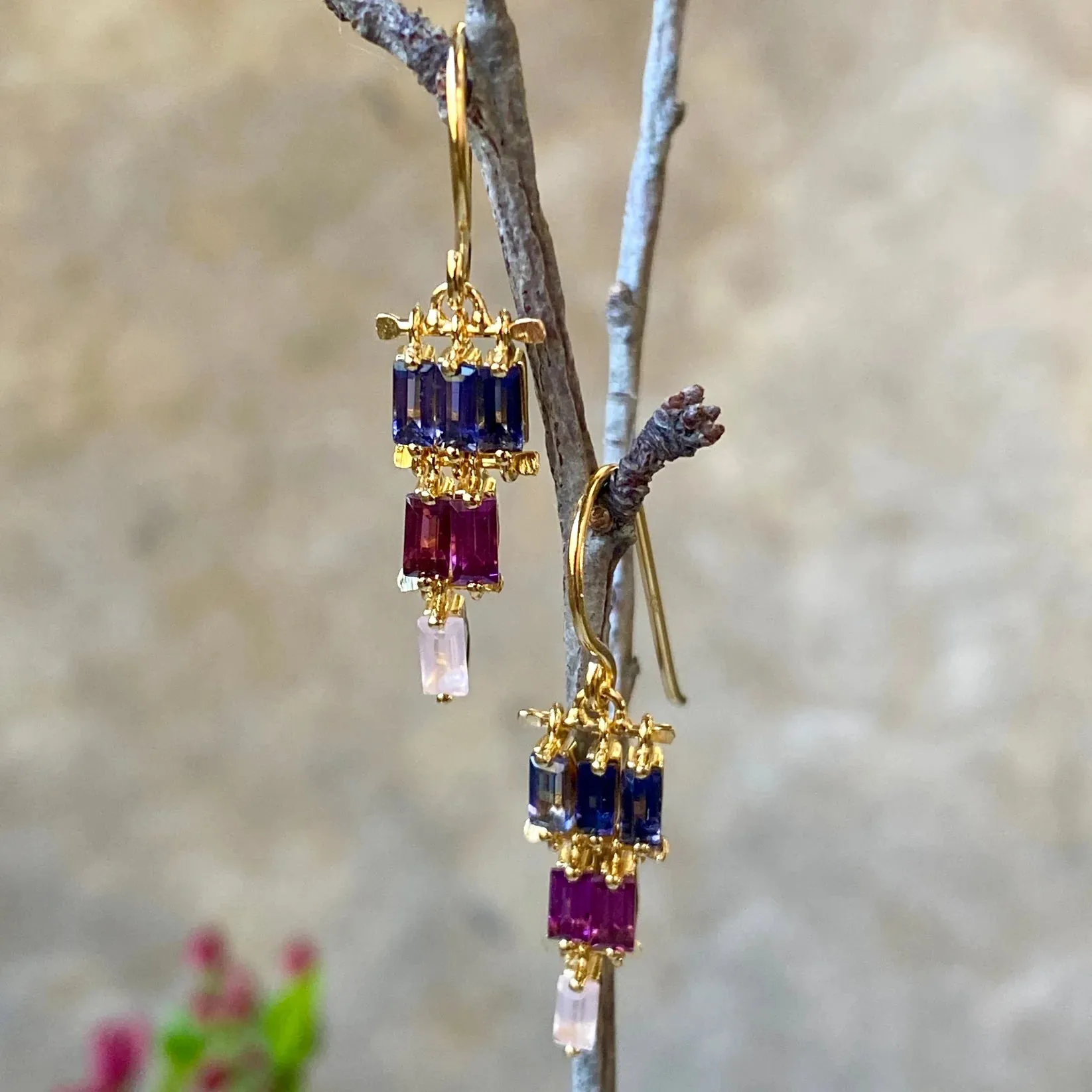 The Verdent Heart Gouffre Earrings Amethyst