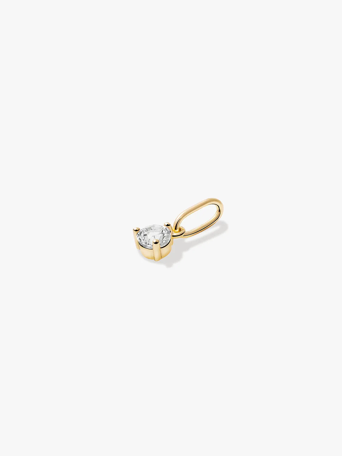 White Sapphire Necklace Charm