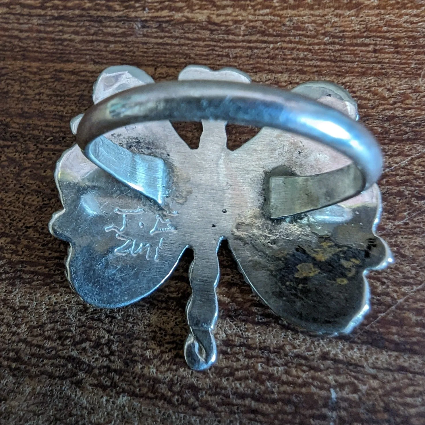 Zuni Made Sterling Silver & Turquoise Butterfly Pendant Set with Earrings & Ring GJ-JWS-0009